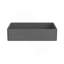 Lavabo de salle de bain rectangulaire en béton 19,68 "gris foncé moderne avec motifs-1548521450
