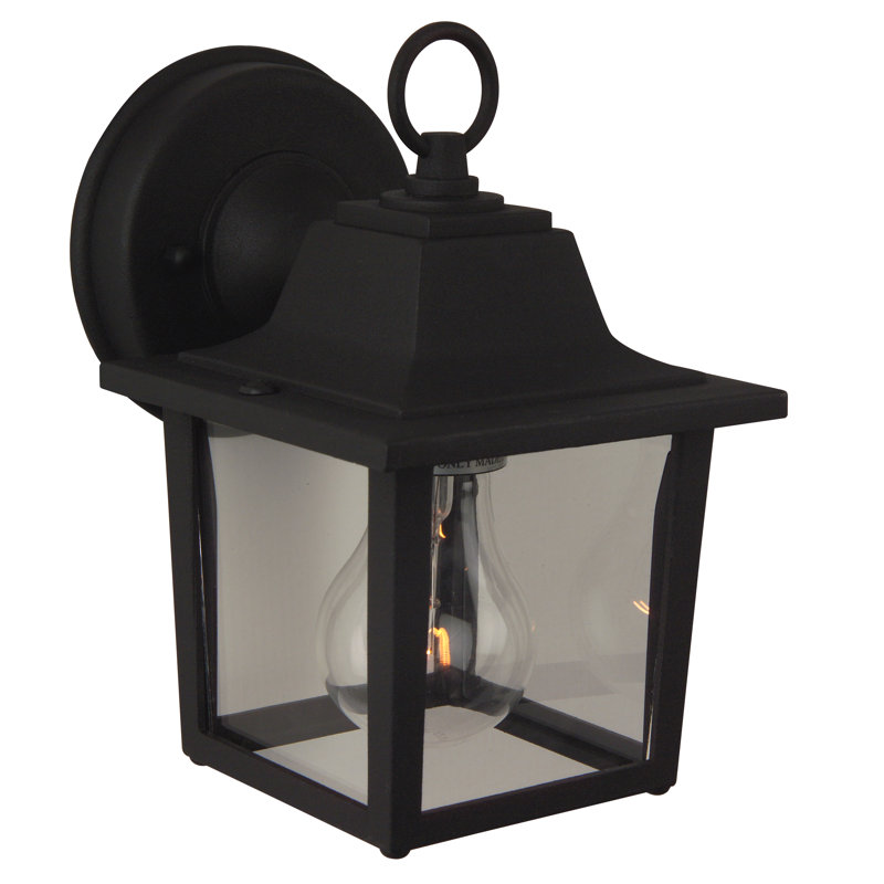 Lanterne murale d'extérieur 1 lumière Coach Lights, Noir mat