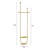 Golden Metal Clothes Rack with Shelf