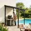 Abri de jardin extérieur, abri de jardin à toit rigide, abri pour barbecue Lean-To