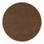 Koko Dining Table, 48 Inch Round Top, Dark Walnut Brown Rubberwood