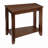 Contemporary Chairside Table With Lower Shelf Wedge Shape Wooden Furniture 1Pc Side Table