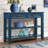 Mid-Century 42 Inch Solid Wood Console Sofa Table With 2 Drawers And 2 Storage Shelves For Living Room, Entryway, And Hallway | Gift Idea