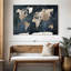 «World Map Aged Wooden World Map», reproduction sur toile-92518823