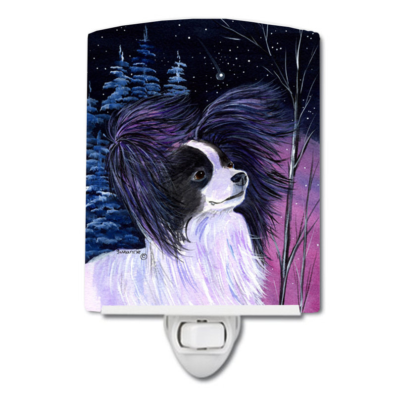 Éclairage de nuit en céramique starry papillon