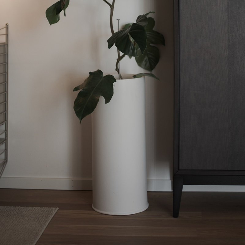 Vase de table en grès, Blanc