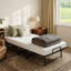 Lit simple escamotable pliant pour lit simple, matelas en mousse viscoélastique de qualité supérieure de 5 pouces et roues lisses verrouillables