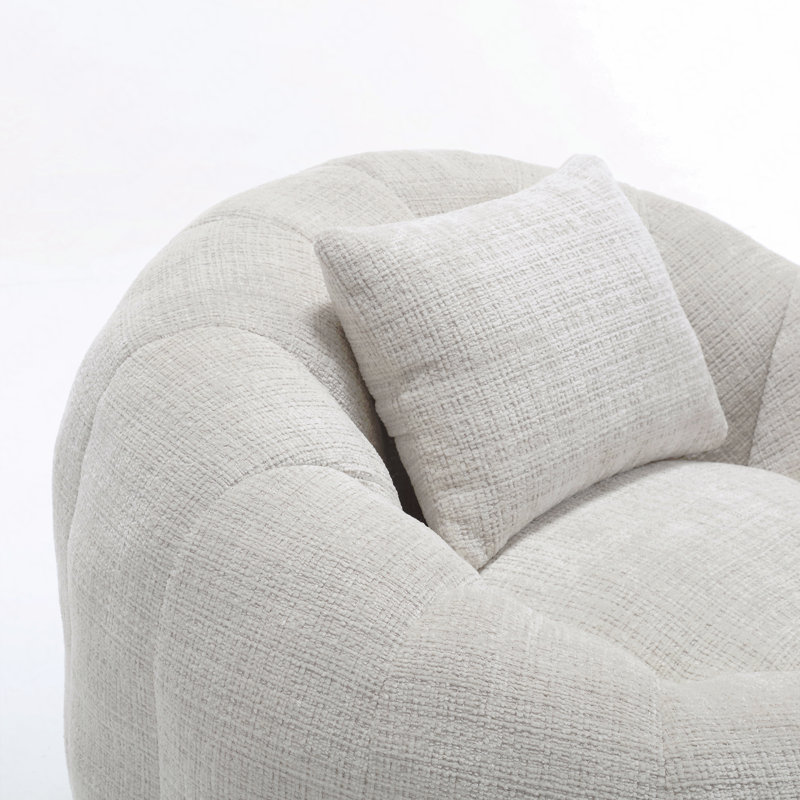 Fauteuils à billes modernes, fauteuil rond confortable pour adultes avec repose-pieds, fauteuil de lecture simple avec coussin pour salon, chambre à coucher, appartement