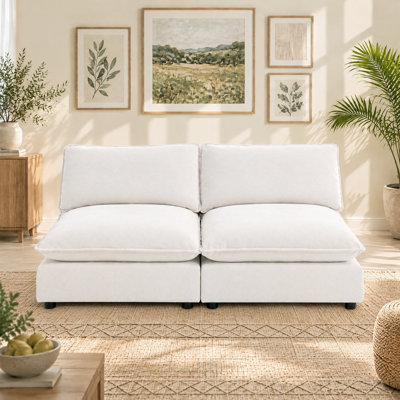 2 Piece 67'' Armless Modular Sofa