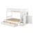 Twin Over Full/Twin Bunk Bed With Shelves And Drawers-364463681