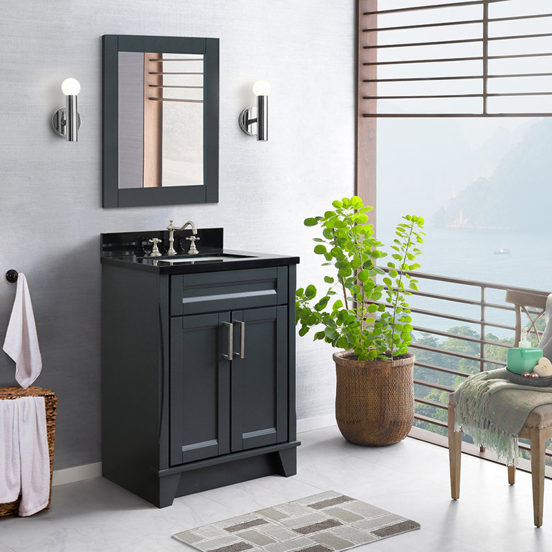 Ensemble de meuble-lavabo simple 25 po, Noir galaxie