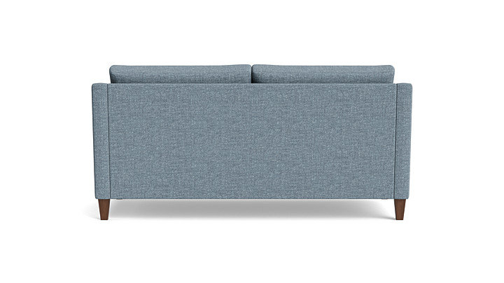 Vera Loveseat (70"), Walnut Finish (Angled), Performance Weave - Aubergine