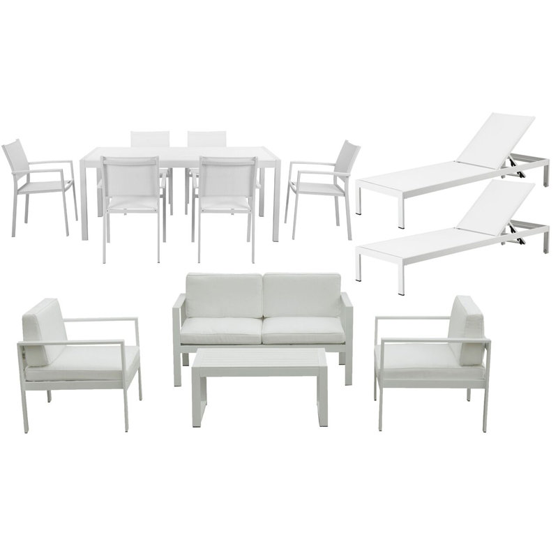 Aynura 13 Piece Rattan Lounge Dining with Cushions