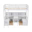 Lit mezzanine simple avec tablettes de rangement-111782783