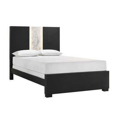 Rangley Black King LED Panel Bed