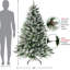 Medium Flocked Angel Pine Artificial Christmas Tree - Unlit-375441330