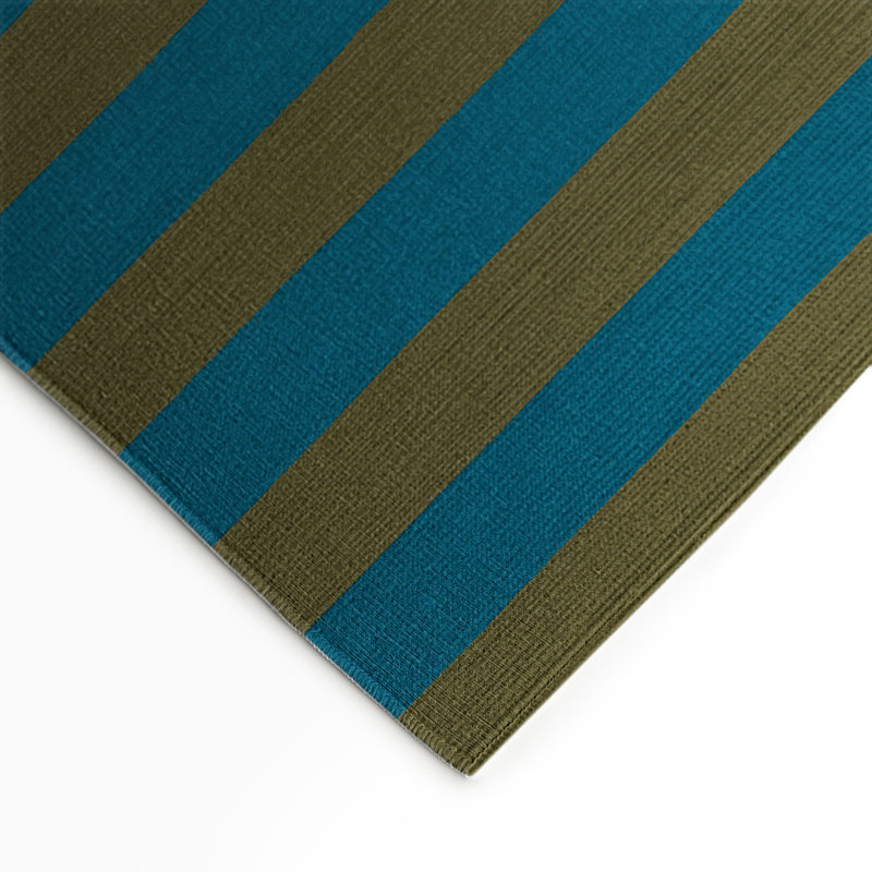 Tapis intérieur / extérieur bleu HorizontalStripes, Rectangle 9 pi x 12 pi