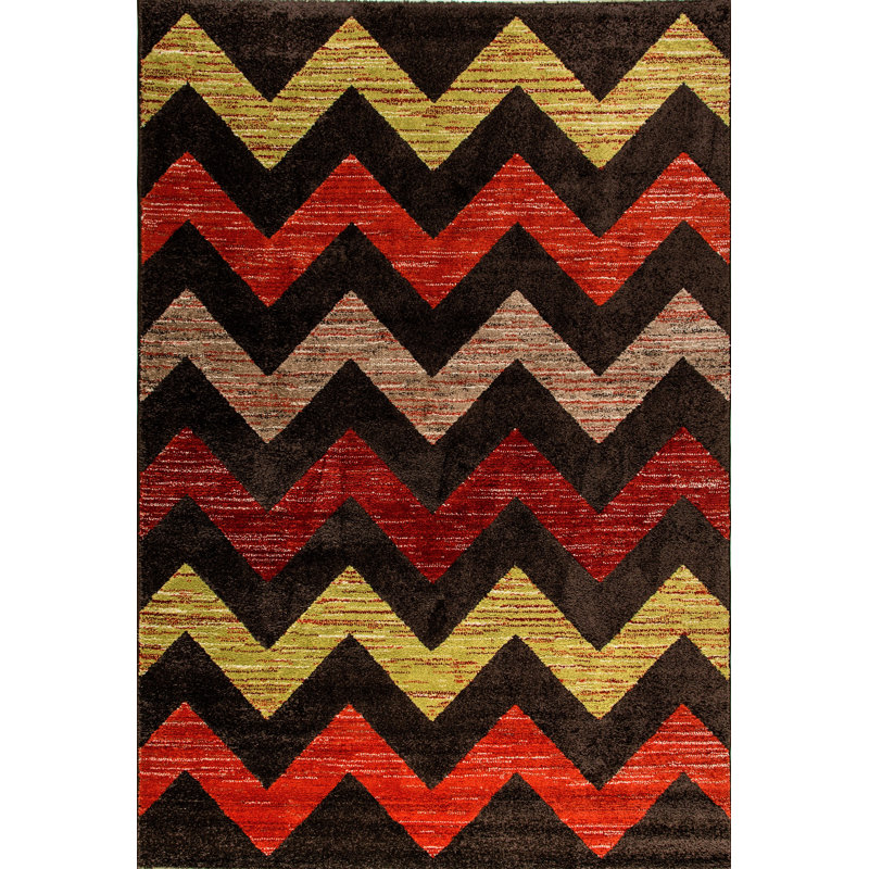 Shonnard Chevron Indoor Rug, Rectangle 3'11" x 5'7"