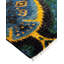 Tapis unique bleu / jaune / vert 8 pi x 9 pi 10 po Overyed