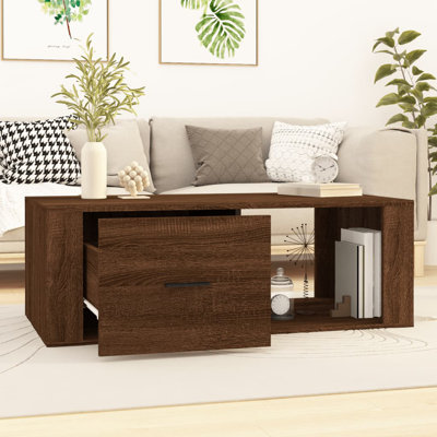 Rolph Floor Shelf Coffee Table with Storage