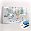 Magnetic Memo Board Whiteboard - 120 x 60 cm - With Marker and Magnets - Cartoon map