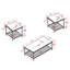 Ensemble de tables basses 3 pièces Divers
