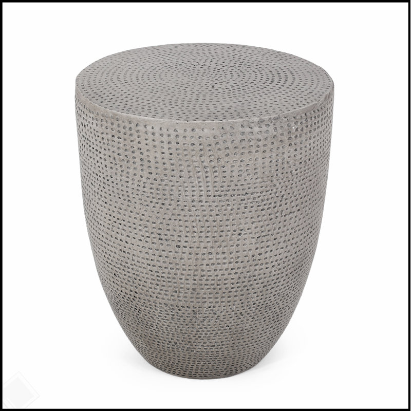 Table d'appoint d'extérieur en béton léger, élégante et polyvalente pour les espaces modernes, parfaite pour le patio ou l'intérieur