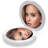 Smart LED Compact Mirror, Chargeup Travel Lighted Round Purse Mirrors with 5X Magnifying Glass-57961604