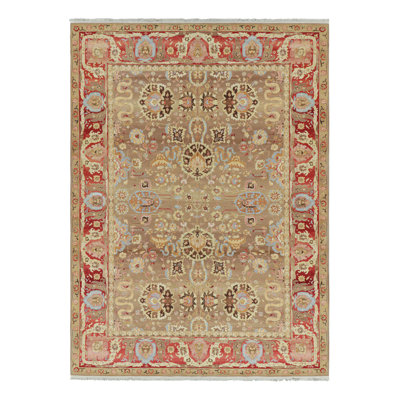 Rug & Kilim’S Persian Tabriz Style Rug In Beige-Brown With Floral Patterns