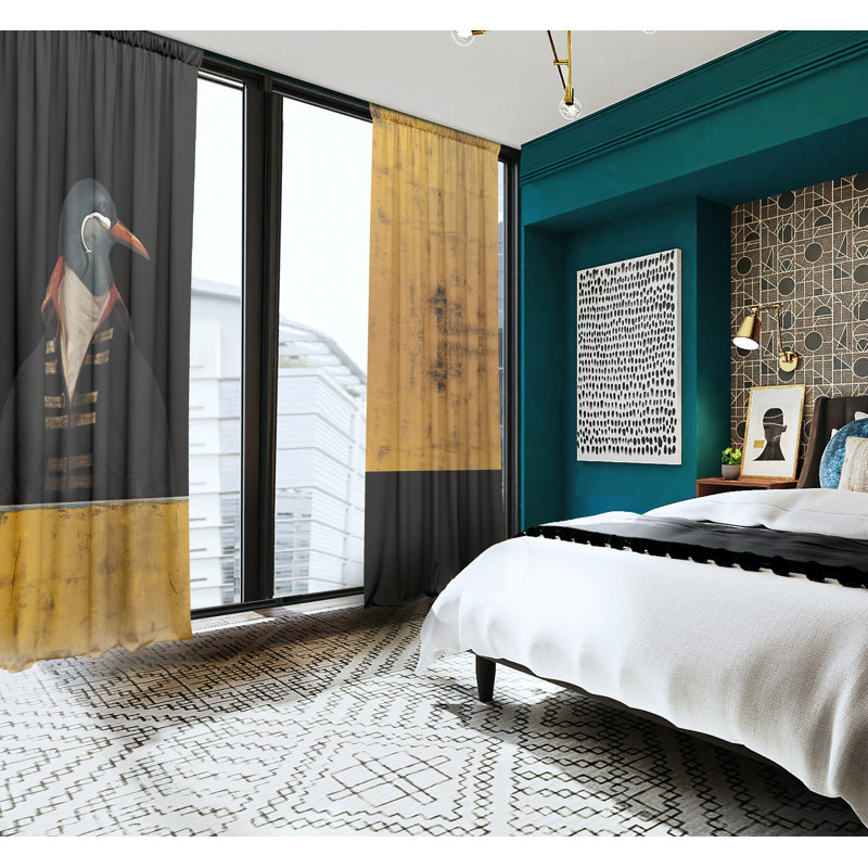 Irvinson Velvet Blackout Curtain Panel Pair, 145 W x 350 D cm
