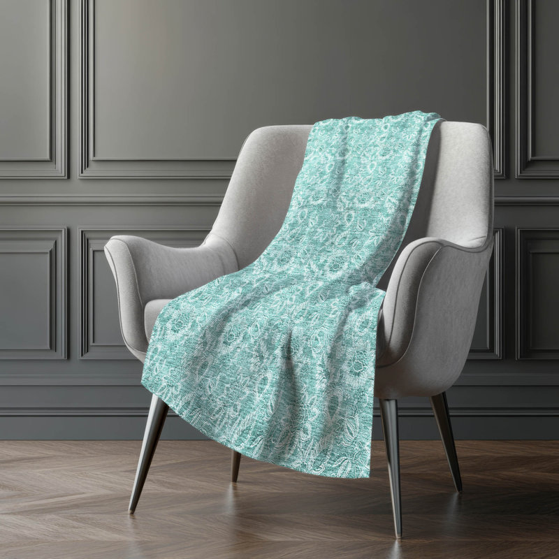 Jeté floral Sherpa ASB662 Addison, Sarcelle