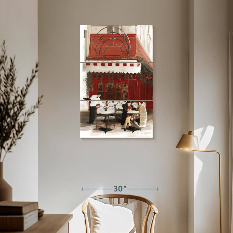 Lilie Paris Bistro Red, 57" H x 36" W