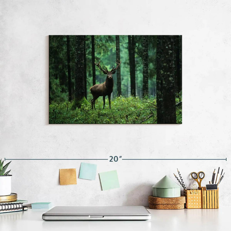 Brampt Elk In Forest, 8'' H x 12'' W