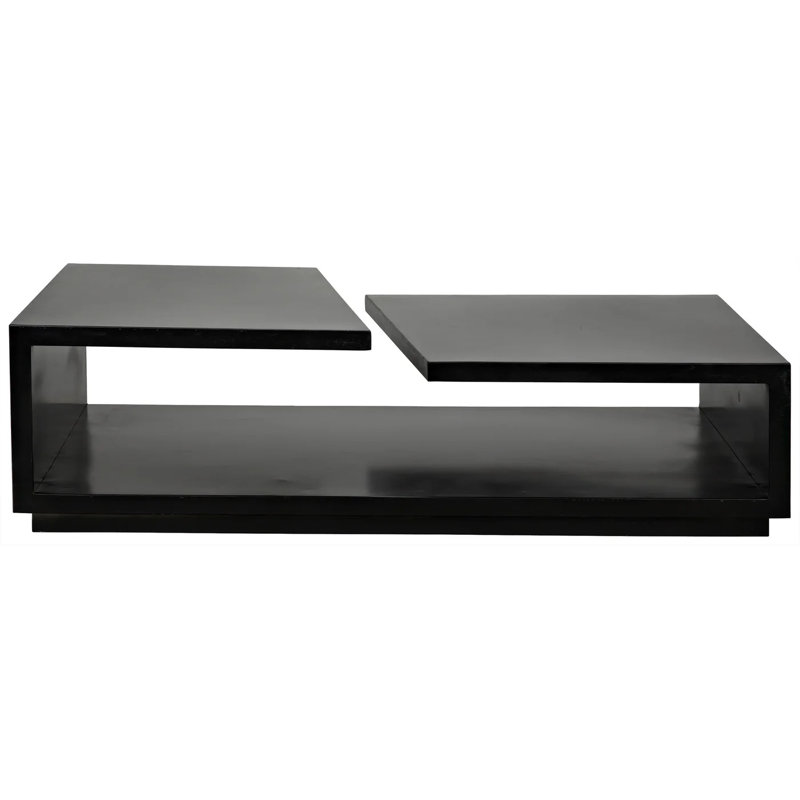 Charcoal Black Rectangular Metal Coffee Table
