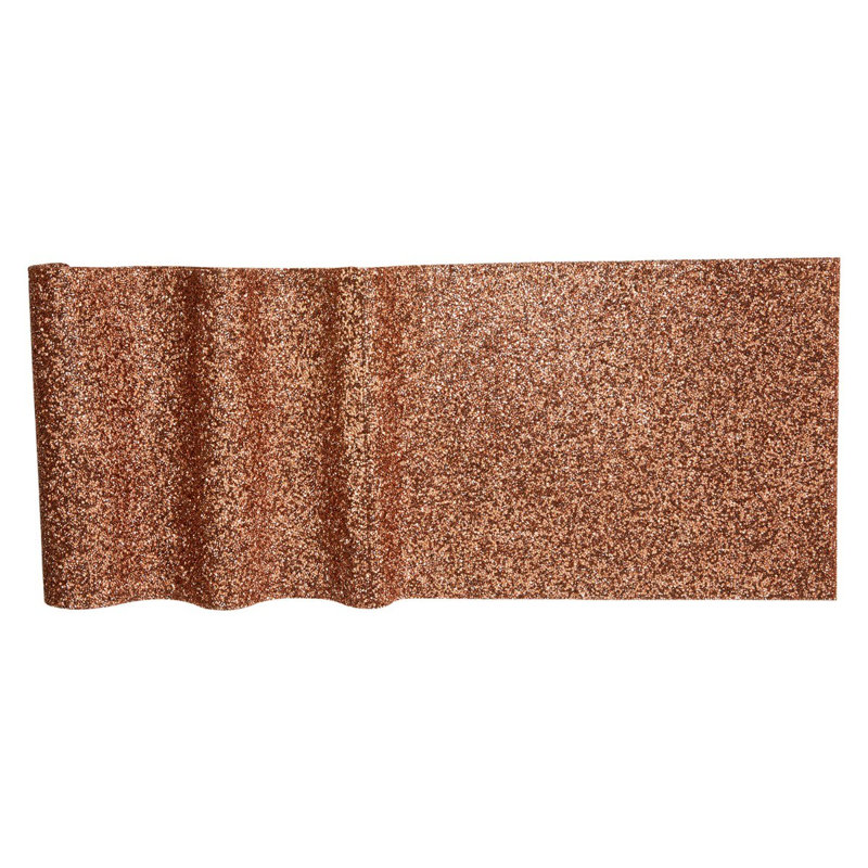 Sparkles Home Luminous Table Runner | Rhinestones | Non-Slip Backing | Multiple Sizes Available, 36" x 13", Copper