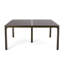 Table de salle à manger d'extérieur moderne en aluminium, carré de 60,1 po, noir lustré avec motif tissé, rouille, 8 sièges pour terrasse, finition, rouille, siège