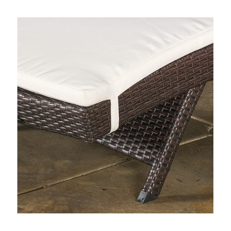Chaise Lounge Cushion Set, Without Chaise Lounge, Water-Resistant Fabric with Secure Ties, Comfortable Replacement Cushions for Patio Lounges, (Set of 2)