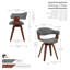 Chaise de salle à manger pivotante Boase-825795701