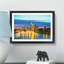 Reflections of the Frankfurt Skyline - Picture Frame Painting Print-55598146-55598143
