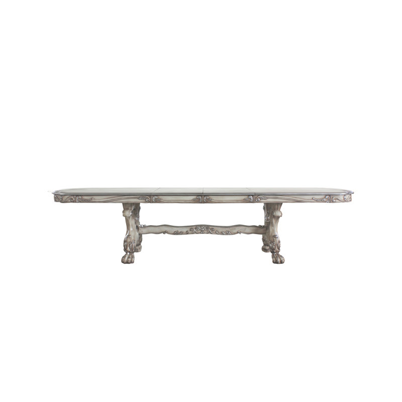 Table de salle à manger Dresden Dres, H 31 po x L 136 po x l 46 po, Ivoire ivoire