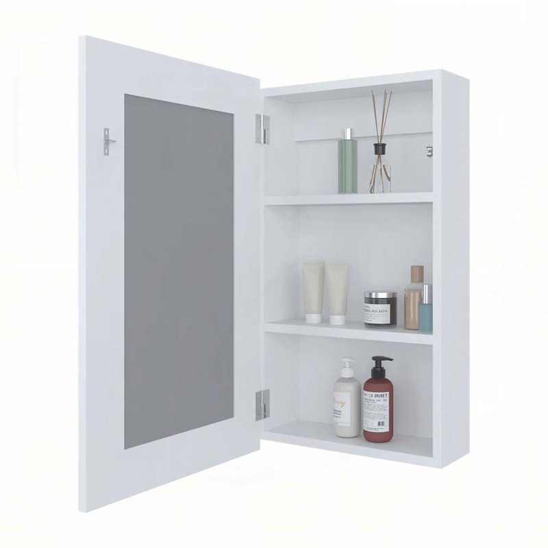 Medicine Cabinet with Included Mirror, White