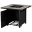 Table de foyer d'extérieur au propane en acier H 25 po x l 30 po