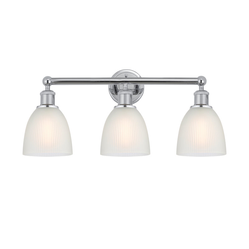Éclairage de salle de bain 3 lumières à intensité variable Steveson, Blanc