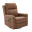 Fauteuils inclinables multifonctionnels Comfort, en cuir synthétique brun, style moderne pour le salon