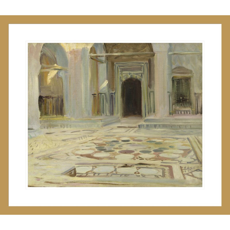 «Pavement Cairo» par John Singer Sargent, impression giclée sur cadre, H 23,5 po x l 27,1 po