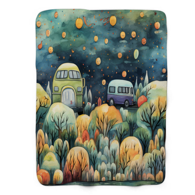 Pumpkin Patch - 1 Piece Premium Sherpa Blanket, Twin