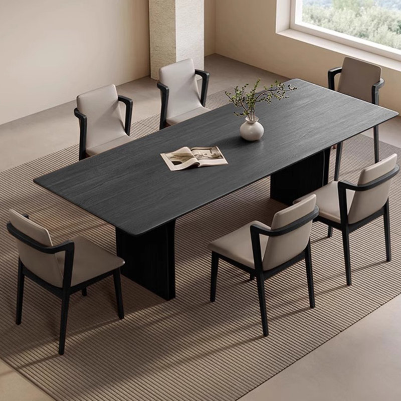 Table de salle à manger en bois massif pour un usage domestique, H 29,53 po x L 62,99 po x l 31,5 po