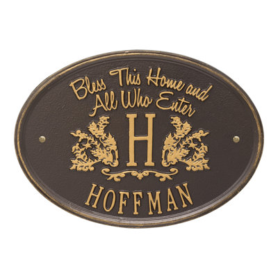 Bless Our Home4-Line Wall Address Plaque