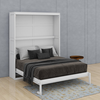 Grand lit escamotable avec tablettes