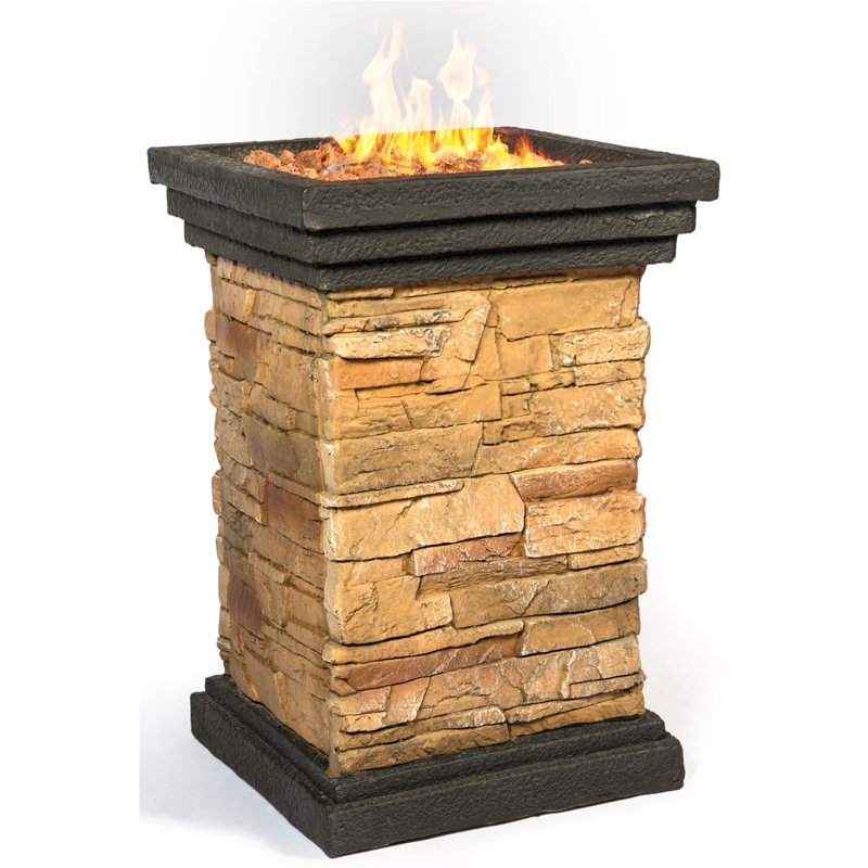50cm Square Stone Fire Pit Stand